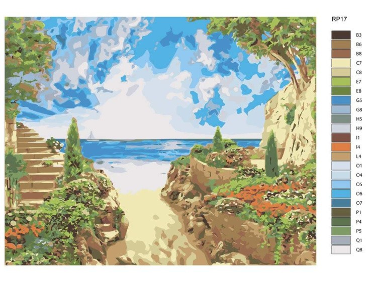 Картина по номерам «Тропинка к морю» — картинка 2