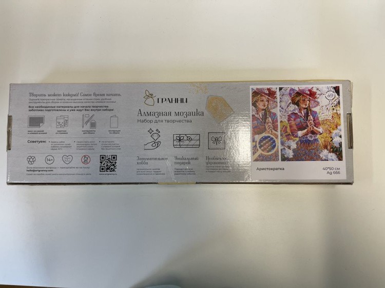 УЦЕНКА. Алмазная вышивка «Аристократка» (немного порвана, помята коробка) — картинка 3