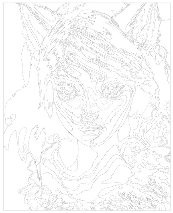 Картина по номерам «Рыжеволосая девушка с ушами» — картинка 3