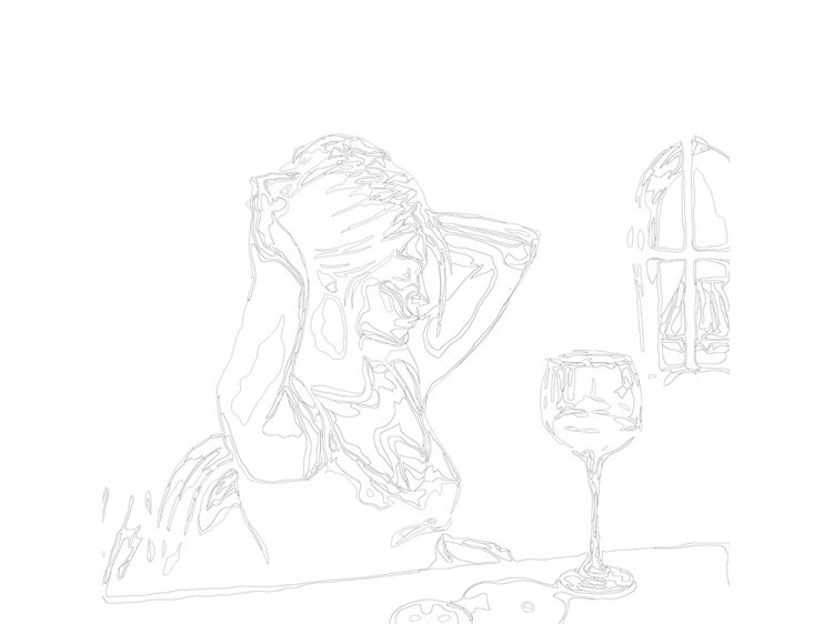 Картина по номерам «Девушка с бокалом» — картинка 3