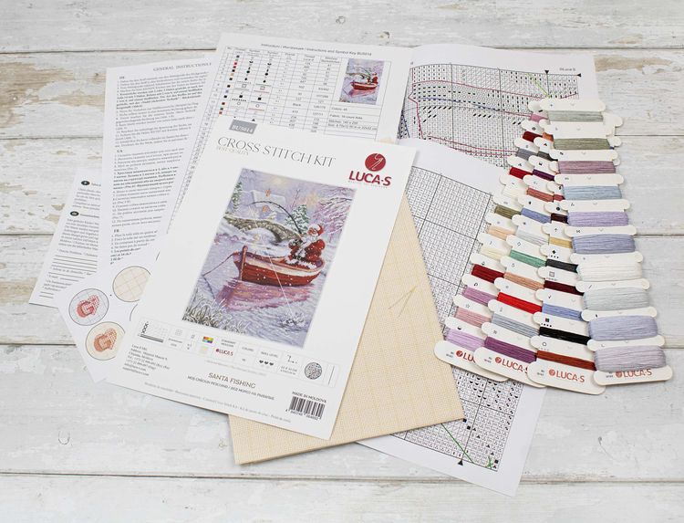 Набор для вышивания «Дед Мороз на рыбалке» — картинка 2