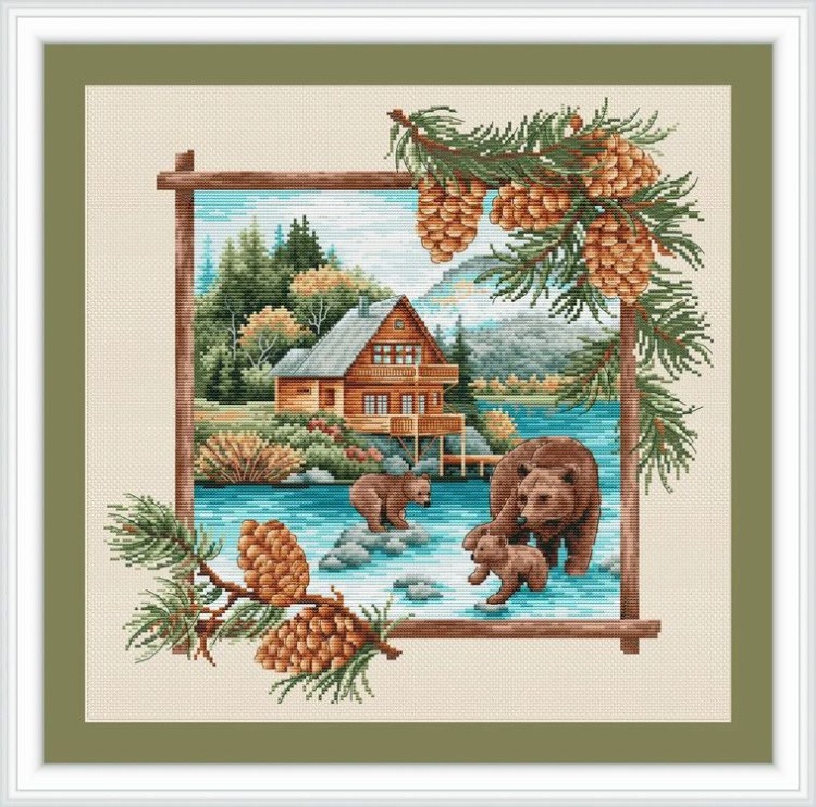Набор для вышивания «Таежная семья. Медведи» — картинка 2