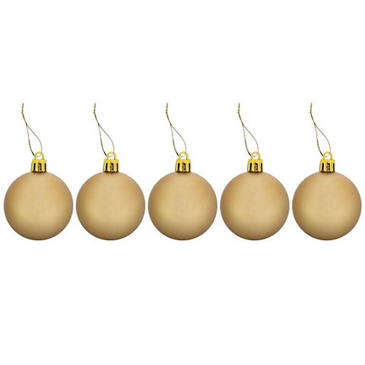 Набор украшений для ели, 43 предмета, цвет золото + перламутр — картинка 4