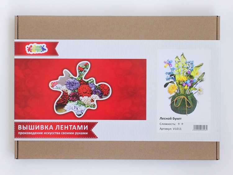 Вышивка лентами «Лесной букет» — картинка 15