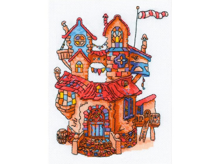 Схема вышивки «Сказочный домик» - Вышивка крестом | Пейзажи, Картины пейзажа, Садовый домик