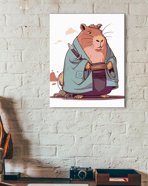 Картина по номерам «Ронин капибара» — картинка 3