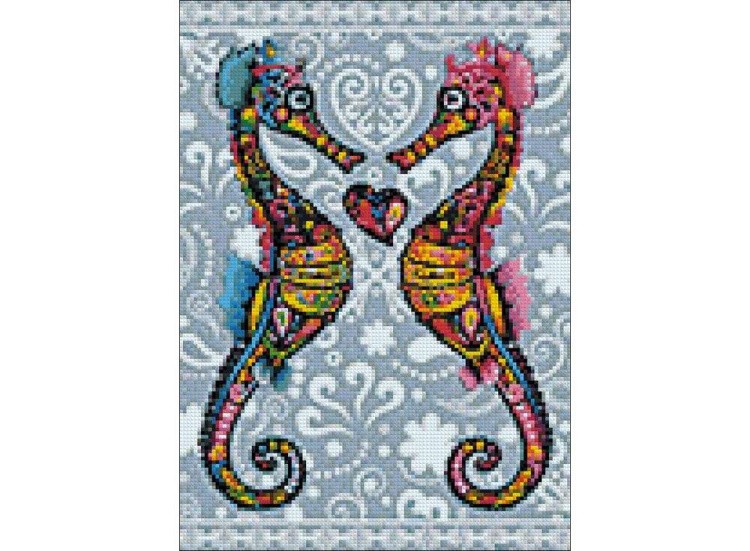 Алмазная вышивка «Морские коньки» — картинка 2