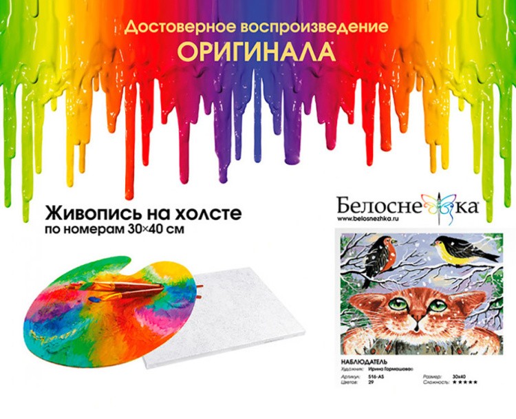 Картина по номерам «Наблюдатель» — картинка 4