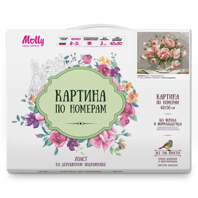 Картина по номерам «Розовый вечер» — картинка 3