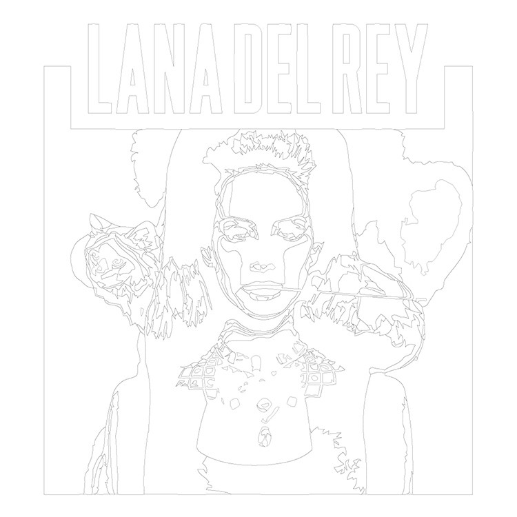 Картина по номерам «Lana Del Rey Лана Дель Рей: обложка арт» — картинка 3