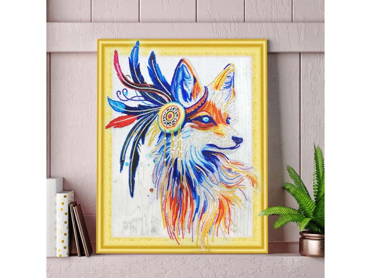 Алмазная вышивка 5D «Звездная лиса» — картинка 5