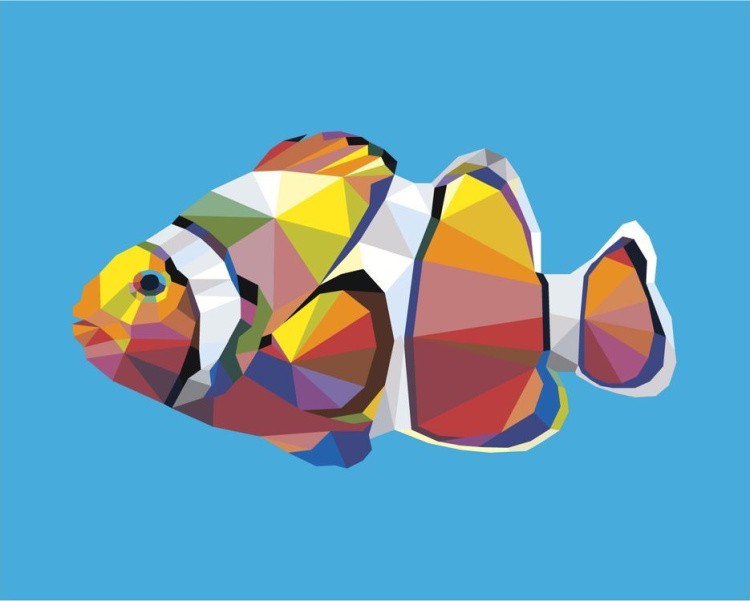 Картина по номерам «Фигурная рыбка»