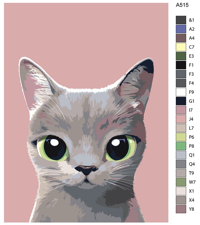 Картина по номерам «Кошечка Габби» — картинка 2