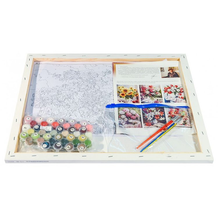 Картина по номерам «Георгины и фрукты» — картинка 3