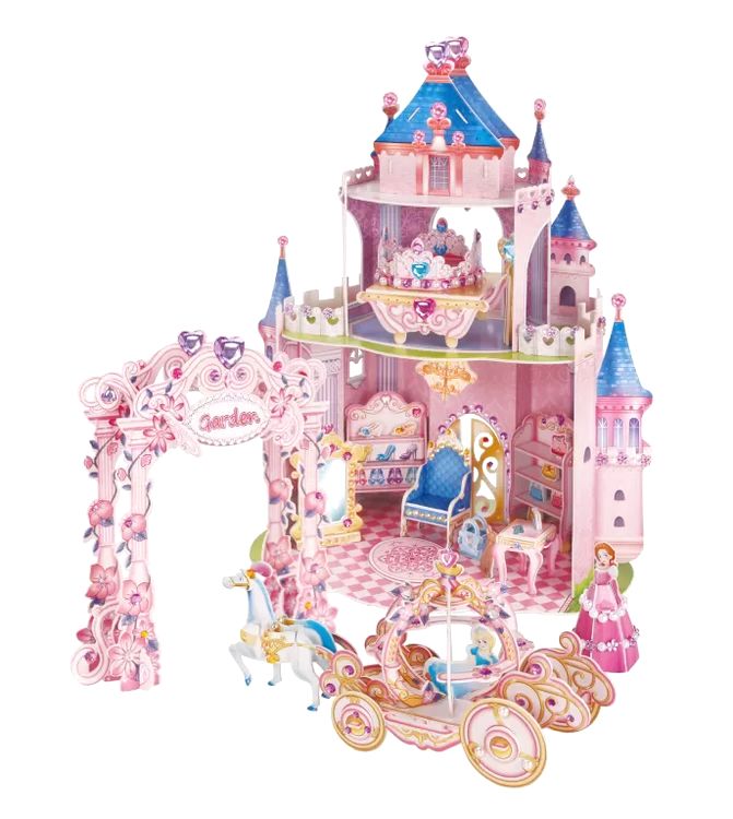 3D пазл CubicFun «Замок Принцессы с садом» — картинка 2