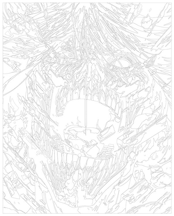 Картина по номерам «Аниме Атака Титанов: Титан крупным планом» — картинка 3