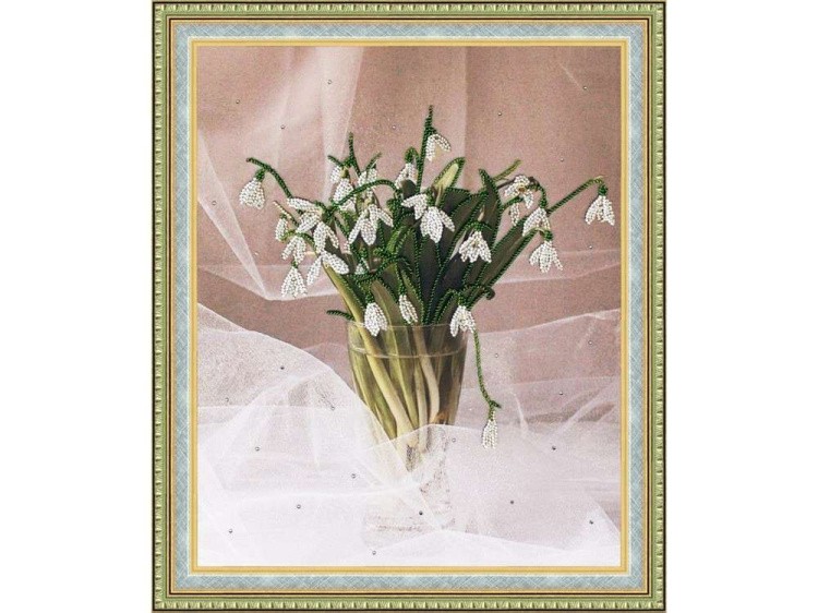 Набор вышивки бисером «Подснежники» — картинка 2