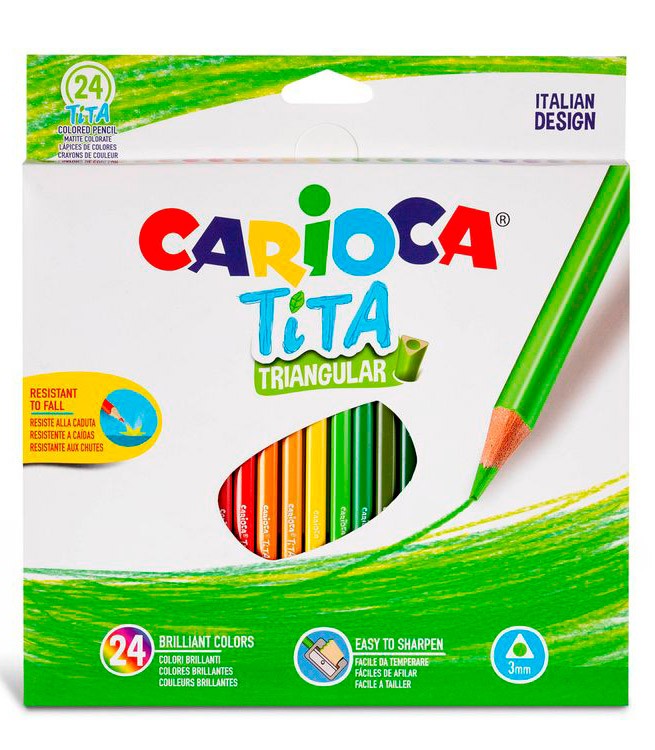 Карандаши цветные пластиковые «Tita», 24 цв., Carioca