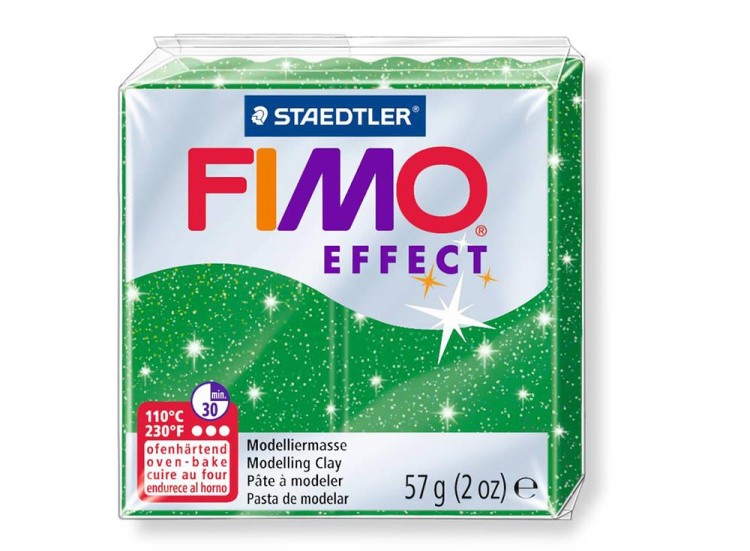 FIMO Effect, цвет: 502 зеленый с блестками, 57 г