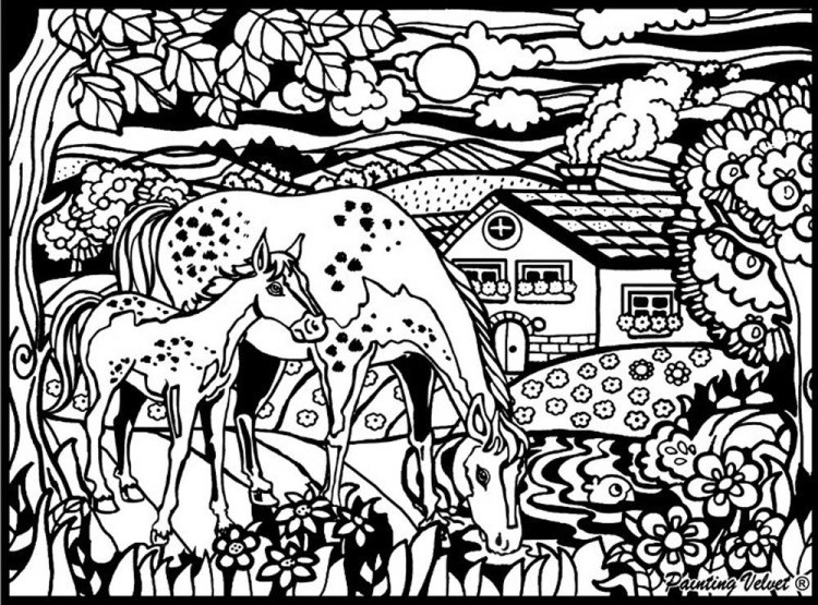 Коробка-раскраска «Лошади» + 10 маркеров — картинка 7
