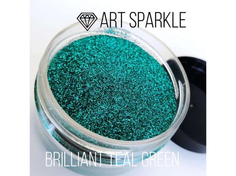 Глиттер мелкий Brilliant Teal Green, 50 г, Craftsmen.store — картинка 2