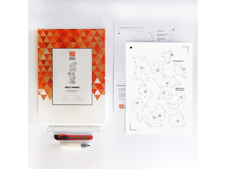 Бумажная модель для склеивания фигура «Бюст Афины» — картинка 7