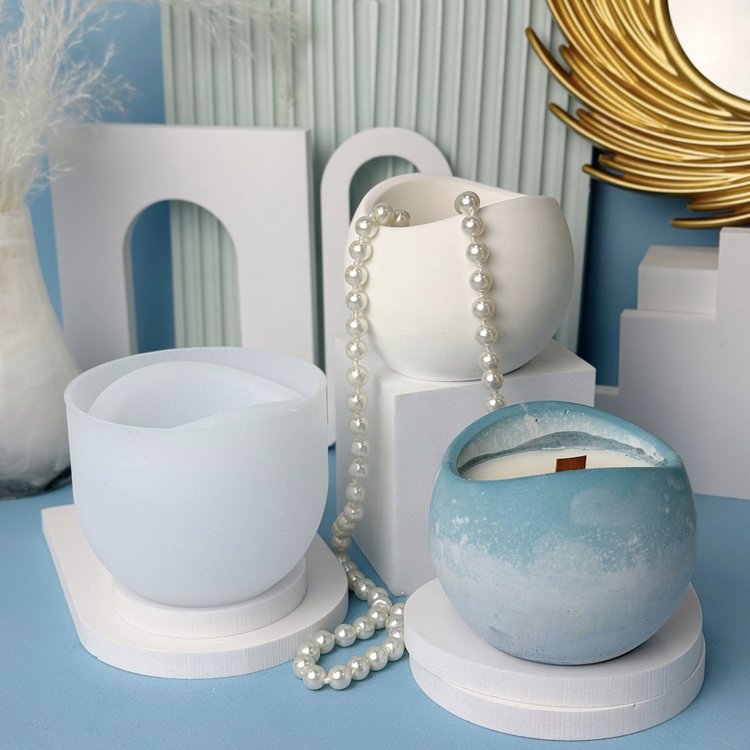 Силиконовый молд - Контейнер для свечей, d9x7см, 1 шт. — картинка 4