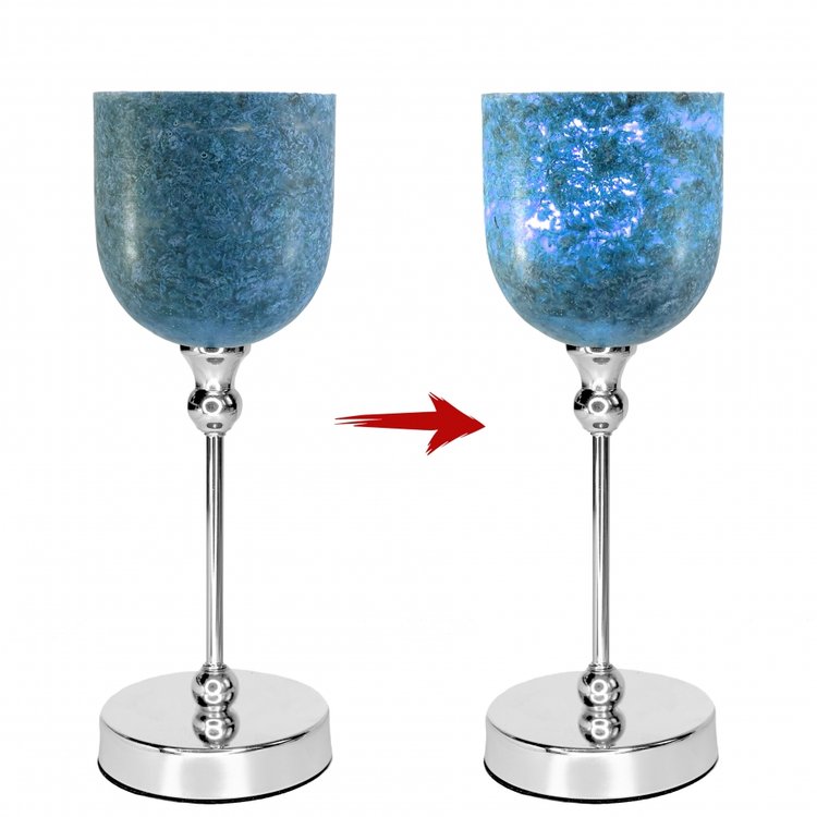 Основание для лампы серебряное, 21 см, 1 шт. — картинка 2