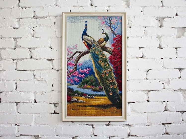 Алмазная вышивка «Красота павлинов» — картинка 3