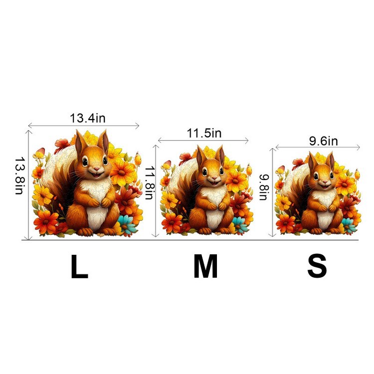 Деревянные пазлы «Рыжая белочка M», Woodbests — картинка 3