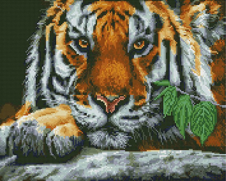 Алмазная вышивка «Тигр в ожидании»