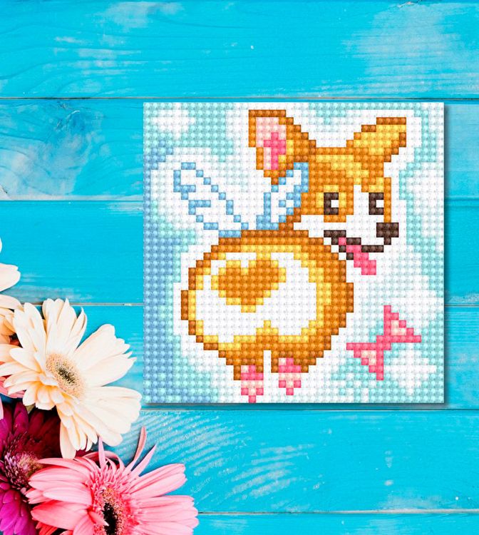 Алмазная вышивка «Корги» (на магнитной основе) — картинка 2