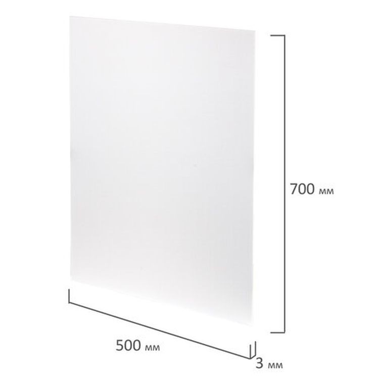 Пенокартон матовый, 50х70 см, толщина 3 мм, белый, комплект 5 листов, BRAUBERG — картинка 5
