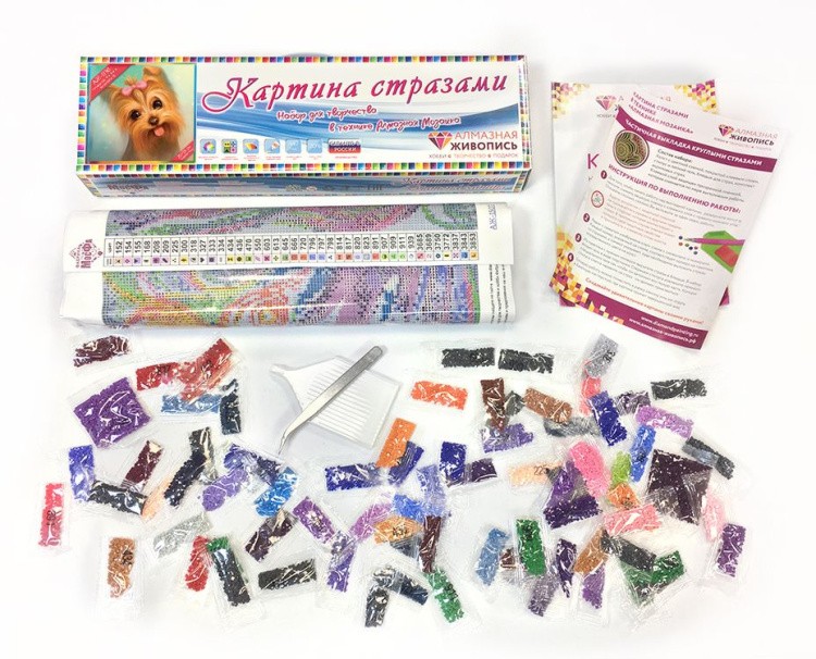 Алмазная вышивка «Йоркширский терьер» — картинка 3