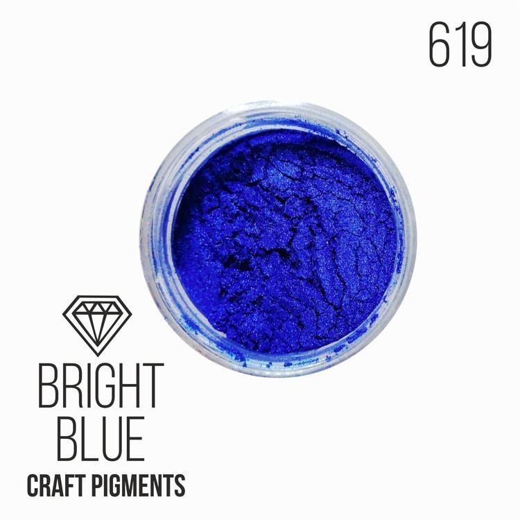 Пигмент минеральный ярко-синий (Bright Blue) 10 мл, CraftPigments