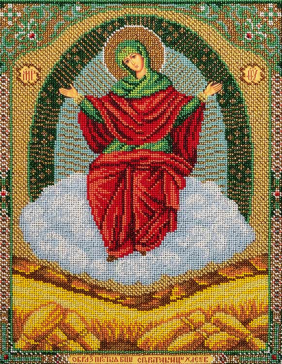 Набор для вышивания бисером именной иконы Святой Роман / В-350 / схема для вышивки на канве, игла
