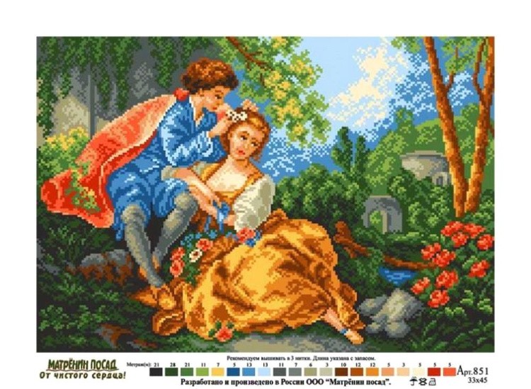 Рисунок на ткани «По мотивам Ф. Буше» — картинка 2