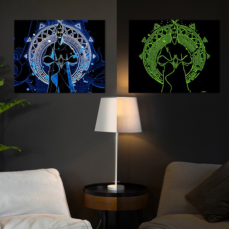 Картина по номерам Черный холст со светящейся краской «Бог Аид» — картинка 3