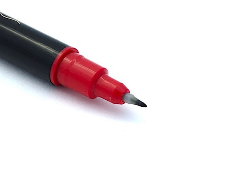 Двусторонний фломастер-кисть в блистере, кисть/круглая, тонкая, 1,2-12,5 мм, Pentel — картинка 5