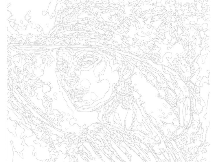 Картина по номерам «Незнакомка в шляпе» — картинка 3