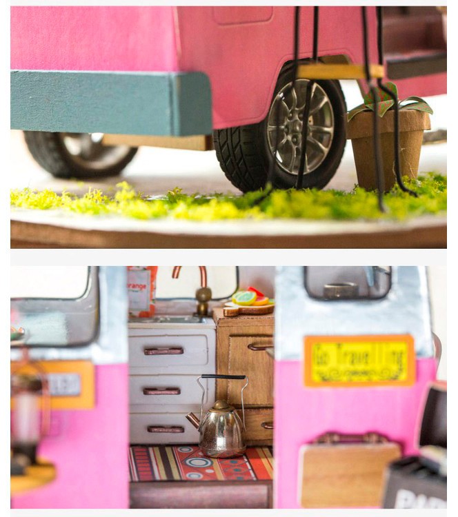 Набор для создания миниатюры (румбокс) «Домик на колесах» — картинка 7