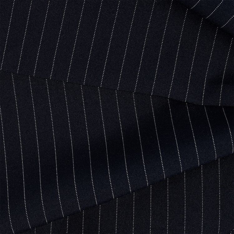 Ткань Габардин кач-во Фухуа, в полоску, 1 м х 150 см, 180 г/м², цвет: темно-синий, TBY — картинка 2