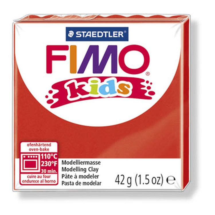 Полимерная глина FIMO Kids, цвет: красный, 42 г