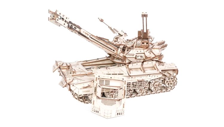 Деревянный конструктор, сборная модель танка Lemmo «Хищник» — картинка 6