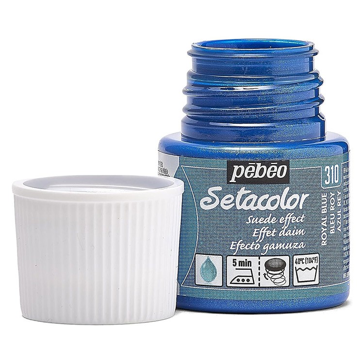 Краска для темных и светлых тканей с эффектом замши Setacolor PEBEO, цвет: синий королевский, 45 мл — картинка 2
