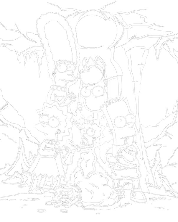 Картина по номерам «Simpsons Симпсоны: Семья в пещере» — картинка 3