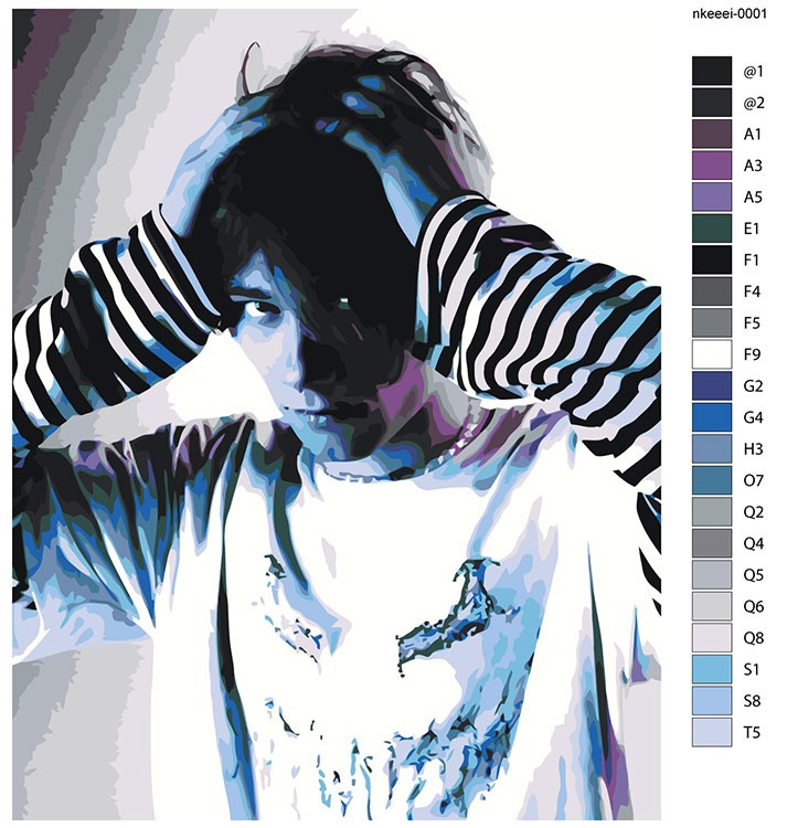 Картина по номерам «Рэпер nkeeei нкей нкееей: Портрет 40x50» — картинка 2