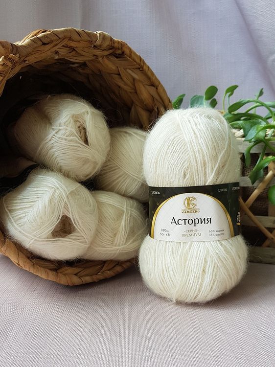 Пряжа Камтекс Астория (24), бирюза, 5 шт. по 50 г — картинка 2