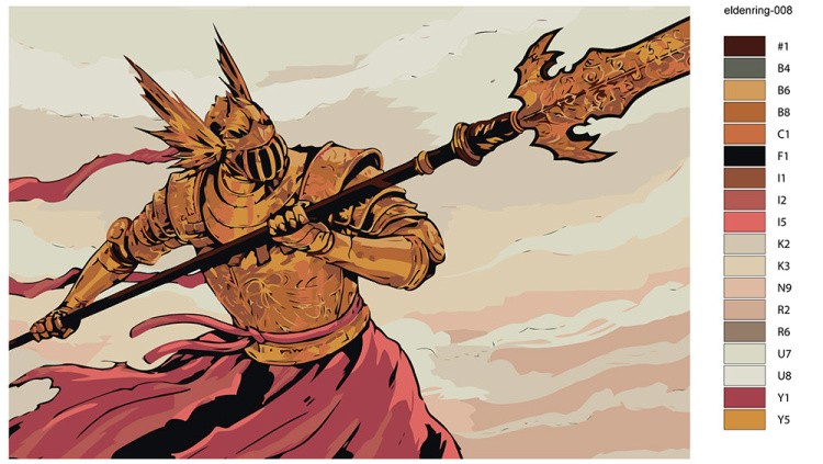 Картина по номерам «Elden Ring Элден Ринг: Арт 2» — картинка 2