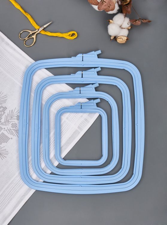 Пяльцы пластиковые прямоугольные с винтом №2, 16,5х14,5 см, Nurge — картинка 2